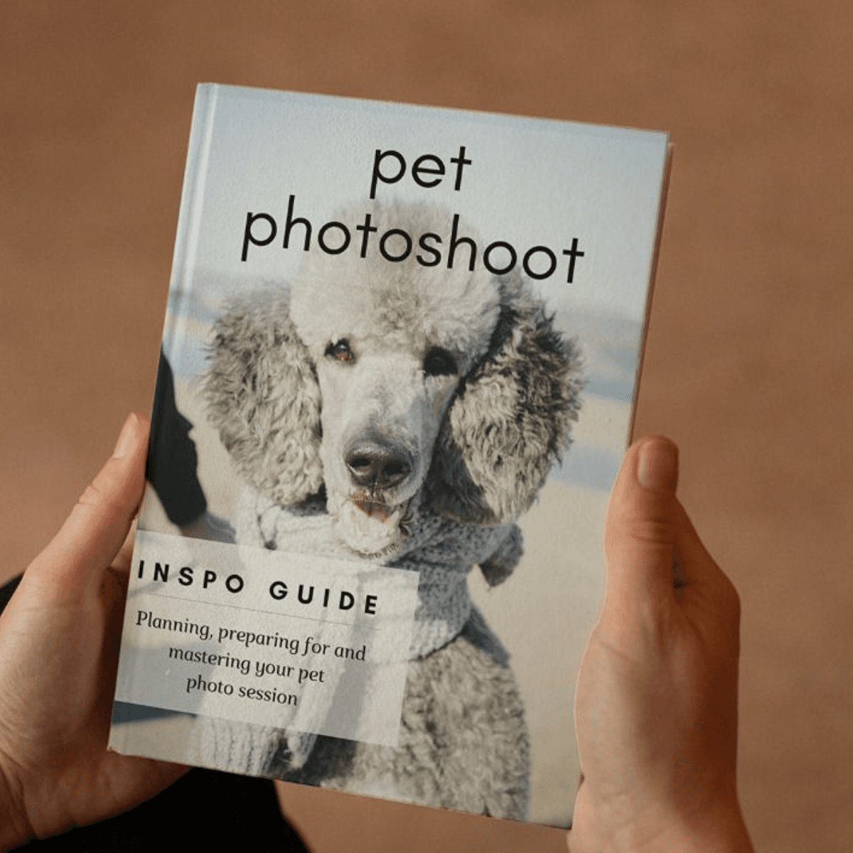 booklet with a dog on its cover.
