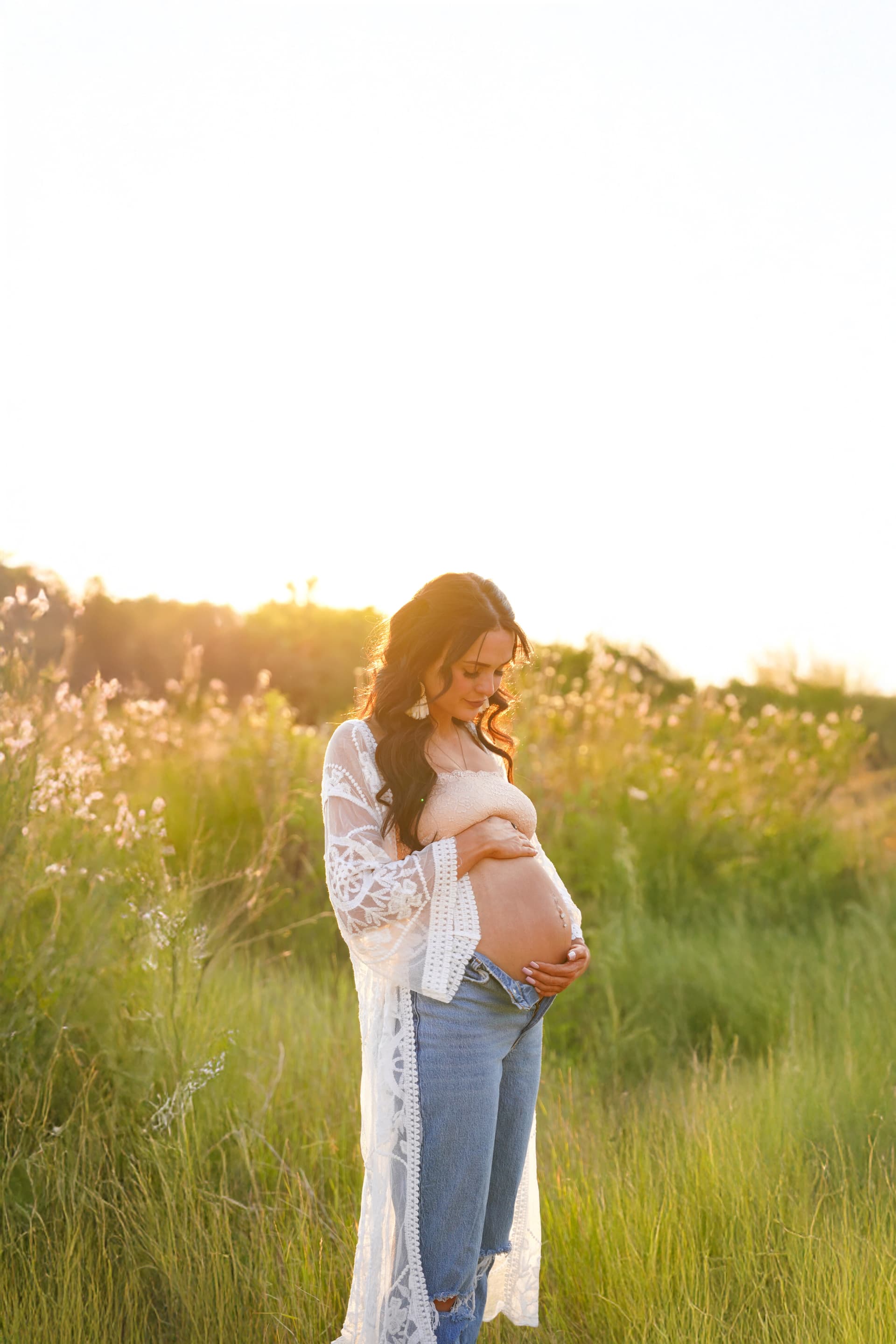 Casual maternity lifestyle portrait