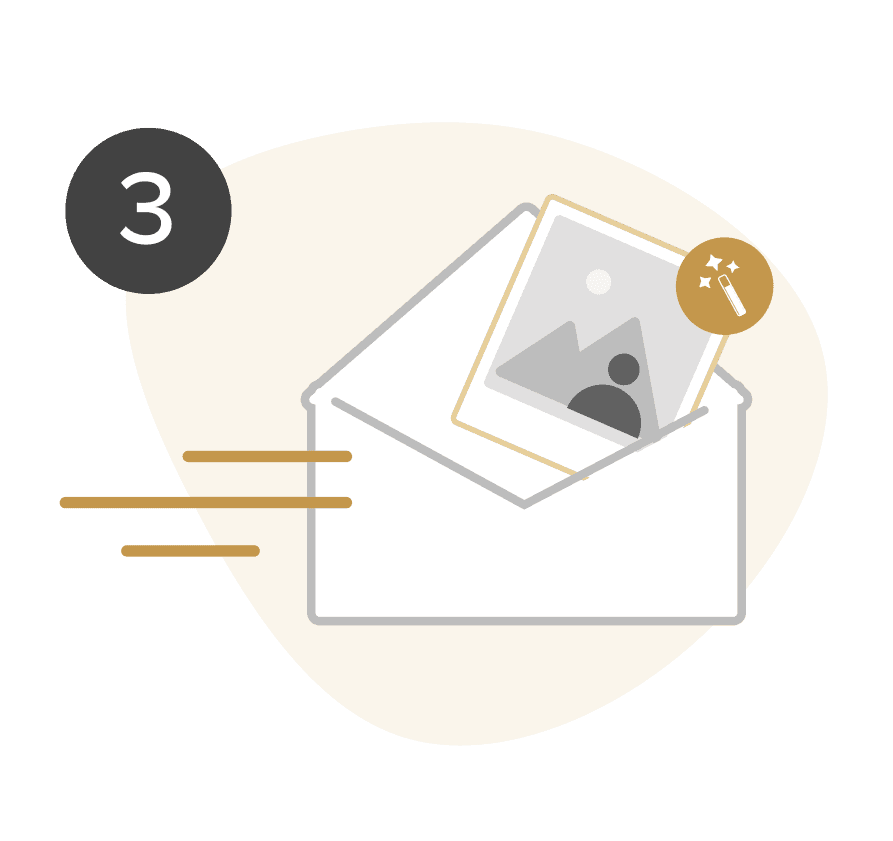 Retouching step 3 illustration