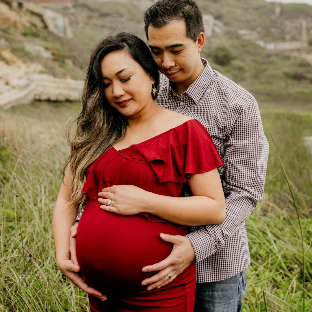 photo taken during a maternity photoshoot