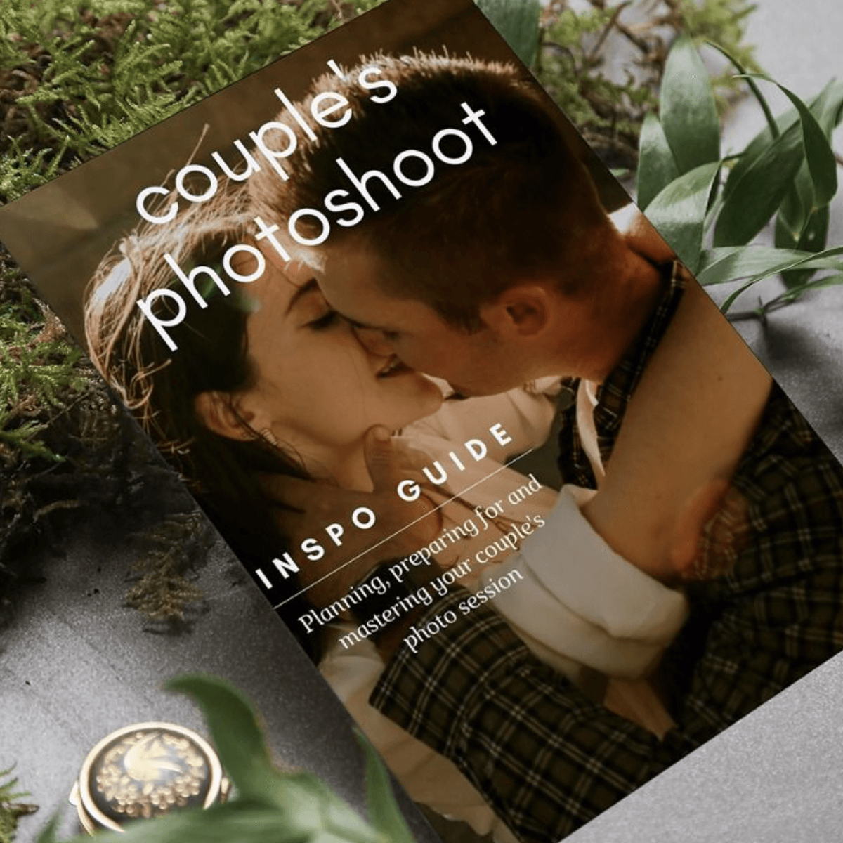 a booklet with a kissing couple on the cover.