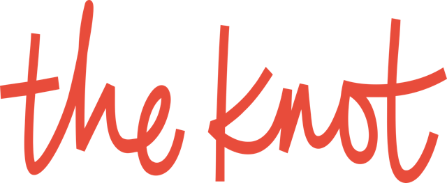 The Knot logo in red script on a transparent background.
