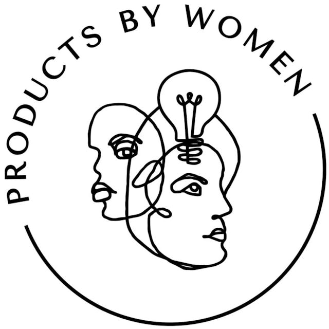 A black and white logo featuring the silhouette of women’s faces and a lightbulb.