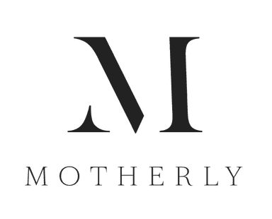Black 'MOTHERLY' magazine logo on a transparent background