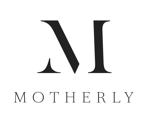 Black 'MOTHERLY' magazine logo on a transparent background