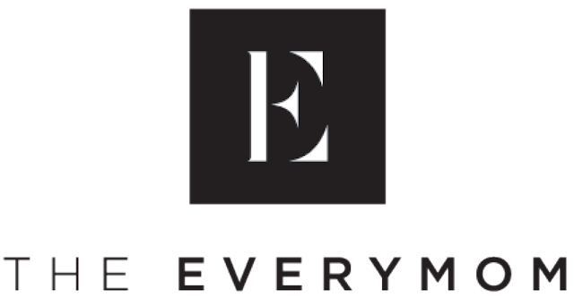 Logo of "THE EVERYMOM" featuring a stylized letter "E" within a square.