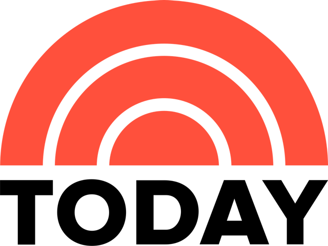 Stylized red semicircles arranged to form a rainbow icon.