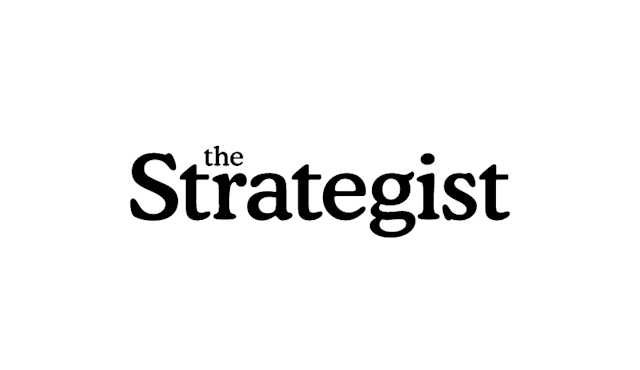 Logo of 'The Strategist' in black serif font on a white background.